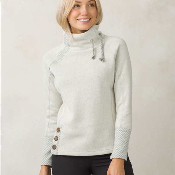 Prana Lucia Cream Wool Blend Sweater 